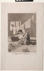 Caprichos: Ja, hij brak de pot. door Francisco de Goya