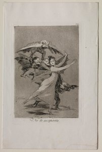 Caprichos: Je zult niet ontsnappen door Francisco de Goya