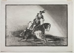 Karel V Spietst een Stier in de Ring van Valladolid door Francisco de Goya