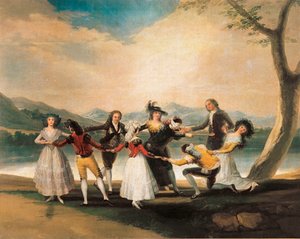 "Colin maillard" (Cucharon) 1788-1789 door Francisco de Goya