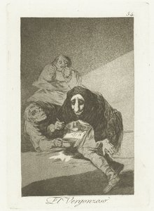 De schaamtevolle door Francisco de Goya