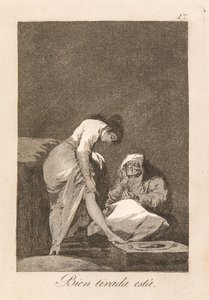 Hij zit! door Francisco de Goya
