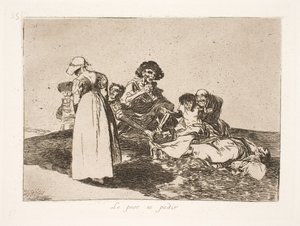 Het ergste is dat men moet bedelen (55) door Francisco de Goya