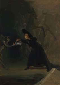 Een scène uit El Hechizado por Fuerza van Antonio de Zamora. 1798