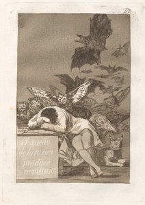 De slaap van de rede brengt monsters voort door Francisco de Goya