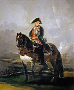 Ruiterportret van Karel IV van Spanje door Francisco de Goya