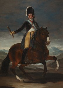 Ruiterportret van koning Ferdinand VII van Spanje door Francisco de Goya