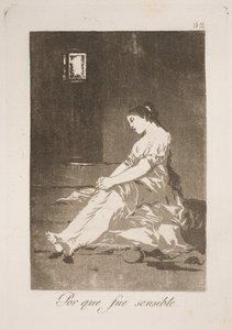Omdat hij aan zijn gevoelens had toegegeven door Francisco de Goya