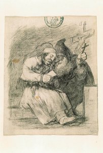 Hij helpt hem goed te sterven door Francisco de Goya
