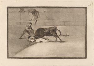 De Ongelukkige Dood van Pepe Illo in de Arena van Madrid door Francisco de Goya