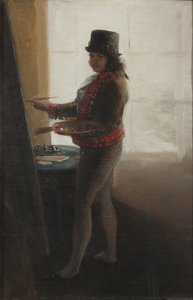 Zelfportret in het atelier door Francisco de Goya