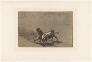 Stierenvechter in een arena door Francisco de Goya