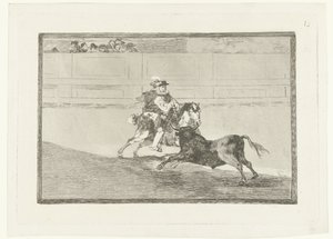 Stierenvechter in een arena door Francisco de Goya