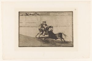 Stierenvechter in een arena door Francisco de Goya