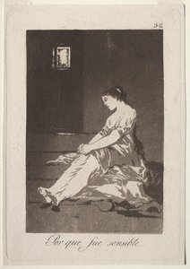 De Caprichos: Omdat ze vatbaar was door Francisco de Goya