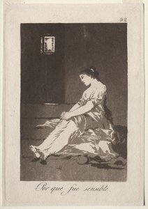 De Caprichos: Omdat ze vatbaar was, 1799 door Francisco de Goya