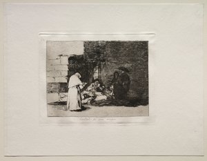 De verschrikkingen van de oorlog: Een vrouwensliefdadigheid door Francisco de Goya