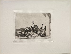 De verschrikkingen van de oorlog: Het heeft geen zin om te schreeuwen door Francisco de Goya