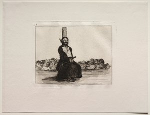De Verschikkingen van de Oorlog: Vanwege een Mes door Francisco de Goya