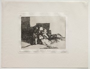De verschrikkingen van de oorlog: Ze komen niet op tijd aan door Francisco de Goya