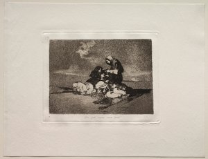 De verschrikkingen van de oorlog: Wat is het nut van een beker? door Francisco de Goya