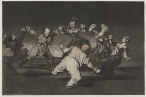 De Spreekwoorden: Als Marion wil dansen, moet ze de gevolgen dragen door Francisco de Goya