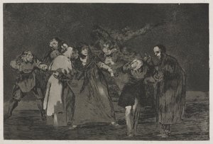 De spreekwoorden: Wonden genezen sneller dan haastige woorden door Francisco de Goya