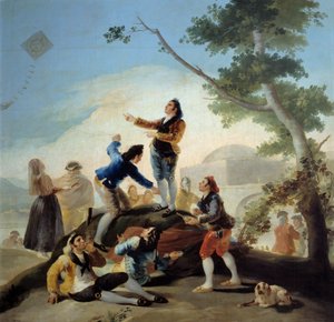 Het vliegende hert. Schilderij door Francisco De Goya (1746-1828)