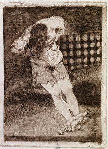 De opsluiting van een schuldige vereist geen marteling (gravure) door Francisco de Goya