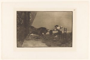 Uitdaging van Martincho in de arena van Zaragoza door Francisco de Goya