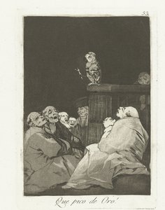 Wat een gouden snavel! door Francisco de Goya