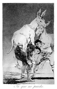 Jij die niet kunt, 1799 door Francisco de Goya