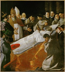 De tentoonstelling van het lichaam van Sint Bonaventura ... door Francisco de Zurbaran