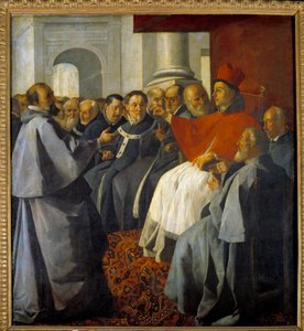 Sint Bonaventura op het Concilie van Lyon in 1274