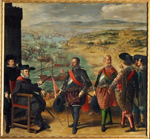 De verdediging van Cadiz tegen de Engelsen ... (schilderij op doek) door Francisco de Zurbaran