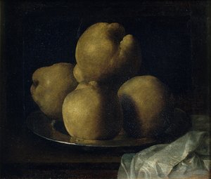Stilleven met schotel kweepeer door Francisco de Zurbaran