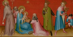 De aanbidding van de wijzen met Sint Antonius Abt door Franco Flemish Master