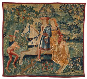 Tapijt, Maand Mei, of La Chasse au Faucon, ca.1500