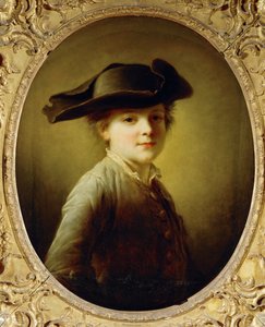 Jeune garcon au tricorne - jonge jongen met hoed met drie hoeken ... door Francois Hubert Drouais