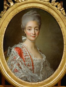 Portret van Mme. Jacques-Benoit Loys door Francois-Hubert Drouais
