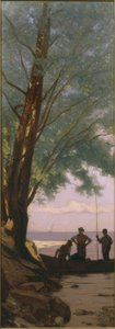 De monding van de Veveyse door Francois-Louis-David Bocion