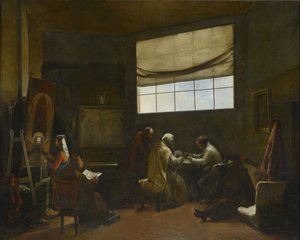 Atelier van de kunstenaar door Francois Marius Granet