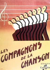 "Les Compagnons de la chanson door Francois emile Popineau