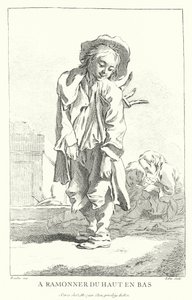 Schoorsteenveger (gravure) door Francois (after) Boucher