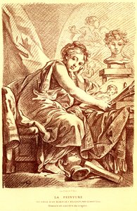 Het schilderij door Francois (after) Boucher