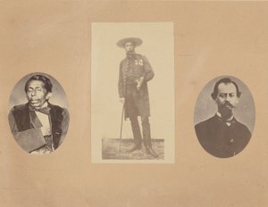[Generaal Tomas Mejia, Keizer Maximiliaan, Generaal Miramon], 1867