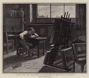 Hard-Hit! Zijn Meesterwerk afgewezen bij de Royal Academy door Francois Barraud