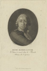 Portret van Henri Masers de Latude door Francois Bonneville