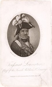 Toussaint Louverture (c.1743-1803) Leider van de Franse rebellen in St. Domingo, gegraveerd door Holl, uitgegeven door H.D. Symonds door Francois Bonneville