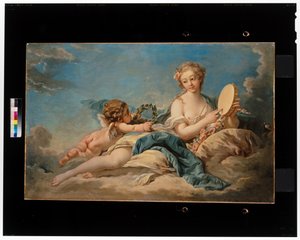 Clio, de muze van geschiedenis en zang door François Boucher